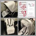 FUNDAS BUGABOO Pique blanco lunares gris