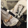 FUNDAS BUGABOO CON VOLANTE Pique blanco estrellas beige