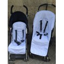 FUNDAS BUGABOO Pique azul lunares
