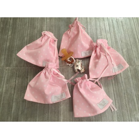BOLSAS CHUPETES estrellas rosa/bl
