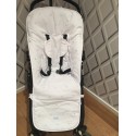 FUNDAS BUGABOO Pique blanco bordado azul