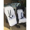 FUNDAS BUGABOO CON VOLANTE Pique blanco grande y volante plumeti