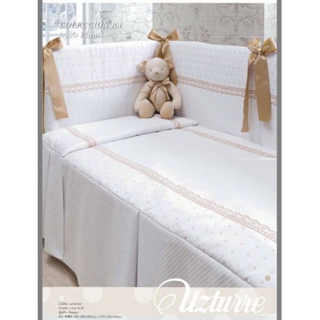 PROTECTOR DE CUNA y EDREDON/COLCHA plum