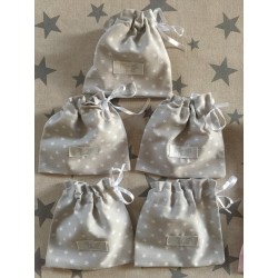 * BOLSAS CHUPETES estrella gris