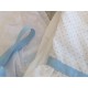 CONJUNTO DE CAMISON DE LACTANCIA Y BATA EN PLUMETI AZUL Estrellas