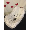 Funda de verano Maxi-Cosi pique blanco con volante de tira bordada