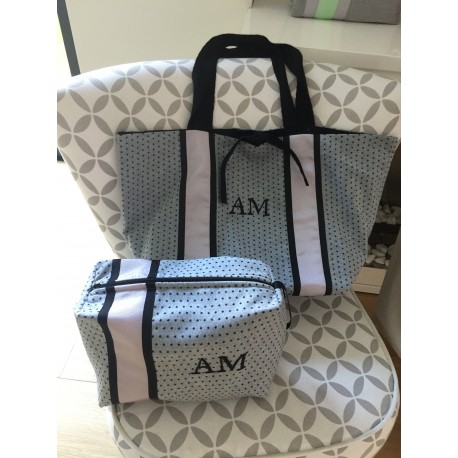 Bolso personalizado modelo PAZ incluido neceser
