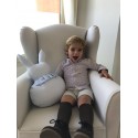 -Mecedora de lactancia con tapizado blanco más cojín conejito