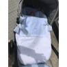 Colcha tapa cubrepies de capazo reversible con relleno extraible y babitas incluida
