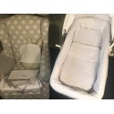 Cubrecapazo Bugaboo Pique blanco estrellas gris