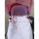 Colcha tapa cubrepies de capazo reversible con relleno extraible y babitas incluida