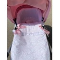 Colcha tapa cubrepies de capazo reversible con relleno extraible y babitas incluida
