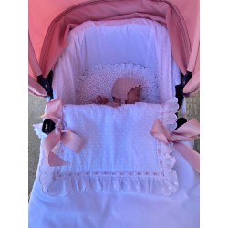 Colcha/tapa reversible plumeti y pique