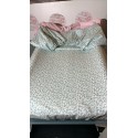 Fundas colchoneta cambiador hojas mint