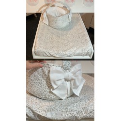 Fundas colchoneta cambiador flor Bea beige