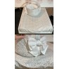 Fundas colchoneta cambiador flor Bea beige