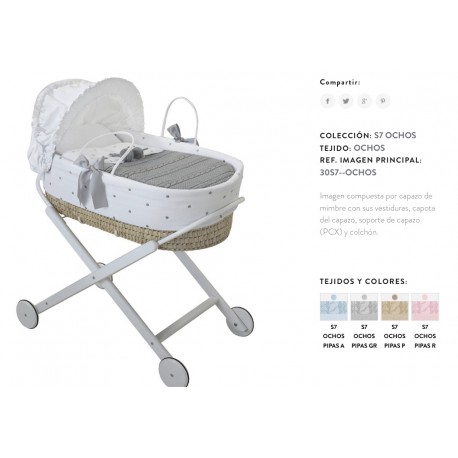 Moisés capazo Pompon - MiniPapillon | Todo lo que necesitas tu bebe